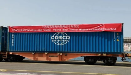 中歐陸?？炀€海信專(zhuān)列開(kāi)通 有效提升歐洲地區(qū)供應(yīng)鏈效率